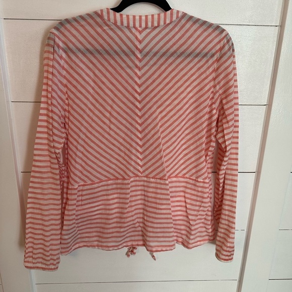MOUNTAIN HARDWARE Striped button woman long sleeve casual activewear top M - Picture 2 of 11